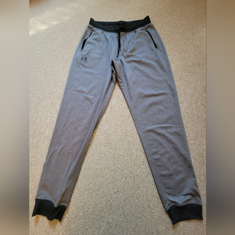 Men's L Gray Under Armour Loose-fit Coldgear Joggers